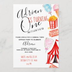 Best Carnival Gift Ideas | Zazzle Carnival Birthday Party Invitations, Carnival Birthday Invitations, Carnival Birthday Party, Circus Carnival Party, Carnival Circus, Circus Theme Party, Chic Kids, Circus Birthday Party, Carnival Birthday Parties