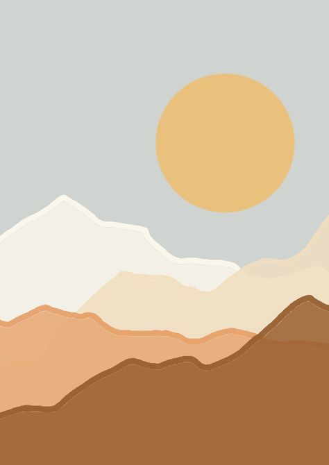 Mountain Moon Wallpaper, Diy Mountain Painting Simple, Granola Painting Ideas, Simple Mountain Art, Aesthetic Mountain Painting, Colorado Clipart, Mountain Painting Easy, Simple Mountain Painting, Easy Mountain Painting