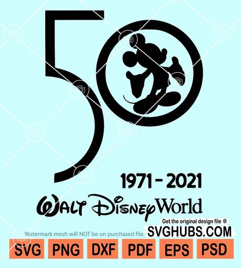 Walt Disney World 50th Anniversary svg, Mickey Mouse 50th Anniversary SVG, Disney 50th Anniversary svg, 50th birthday SVG, Mickey Mouse svg 50th Birthday Svg, Anniversary Svg, Svg Mickey Mouse, Walt Disney World 50th Anniversary, Mickey Mouse Svg, Disney World 50th Anniversary, Disney 50th Anniversary, Svg Disney, Disney Crafts