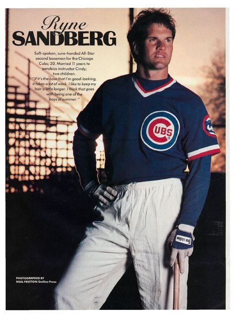 Ryan Sandberg Ryne Sandberg, My Kind Of Town, Mlb Players, Second Child, Sports Theme, Board Ideas, Cubbies, Hair A, Chicago Cubs