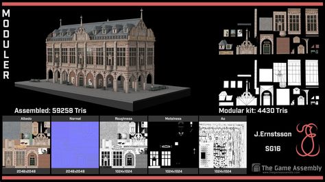 ArtStation - Modular set, Johan Ernstsson Modular Environment, Texture Reference, Modular Architecture, Game Art Environment, 3d Building Design, Environment Props, 3d Environment, Digital Light, Modular Structure