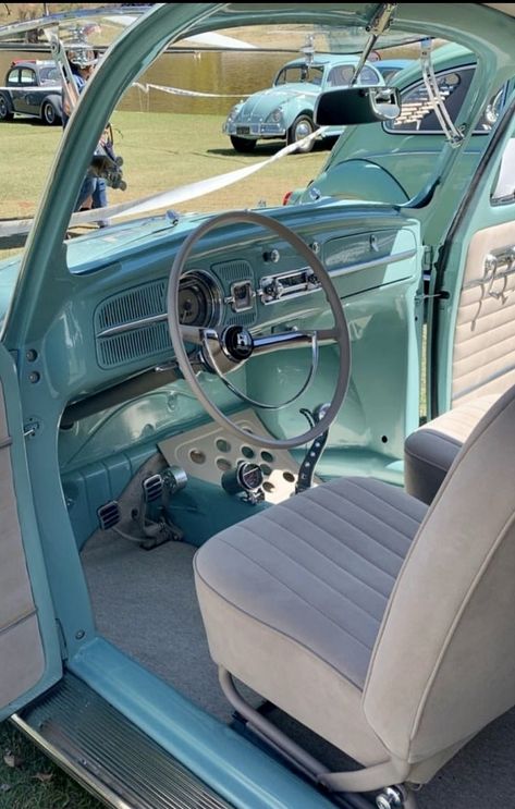 Bug Interior, Vw Bug Interior, Volkswagen Vintage, Volkswagen Beetle Vintage, Vw Super Beetle, Vw Ideas, Vw Sedan, Baja Bug, Vw Classic