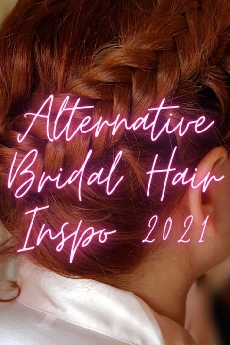 Alternative hairstyles for that edgy bride who doesn't conform to tradition Alternative Bride Hairstyles, Wedding Hair Edgy, Alternative Bridal Hair, Edgy Bridal Hair, Alternative Wedding Hairstyles, Alt Wedding Hair, Alternative Wedding Hair, Edgy Wedding Hair, Alternative Hairstyles