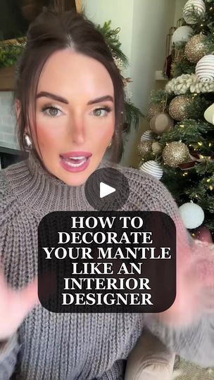 209K views · 1.1K reactions | THREE TIPS TO STYLE YOUR CHRISTMAS MANTLE🎄✨comment "STYLE" for what I use❤️😊I really love Christmas mantles, they are a great statement piece and really easy to do!🎁⭐️ #christmasmantel #christmasdecor #holidaydecorating #decortips #christmasgarland | Interior Design Bestie | Interior Design Bestie · Original audio Christmas Mantle Piece Ideas, Half Wall Christmas Decor, Hobby Lobby Mantle Decor, Christmas Mantel Decorations With Tv, Xmas Mantel Ideas, Winter Mantles, Christmas Mantles Ideas Fireplaces, Mantle Decorating Ideas Christmas, Christmas Deocr