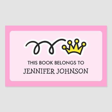 Princess crown This book belongs to sticker label #backtoschool #kids #school #schoolsupplies #booklabels #stickers #kidsstickers #schoolstickers Pink Crown, Book Labels, School Stickers, Princess Crown, Blue Books, Back To School Supplies, Kids Stickers, Create Custom Stickers, Print Stickers