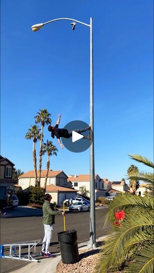 138M views · 531 reactions | WALKING ON A STREET LIGHT 😱🤯 | He did the most AMAZING stunt 😱🤯 The following video contains dangerous stunts and performances for which Xavier has been trained professionally. Do not... | By Life with Alexa | Facebook One Man Stunt, Dangerous Stunts, Stunt The Sport, Walking Night Street Video, Stunt Video, Street Light, Walk On, Professions, Walking