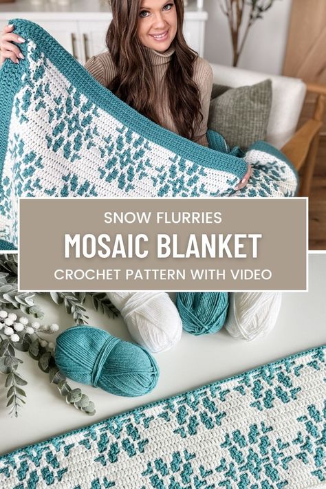 Check out this large oversized mosaic crochet snowflake blanket. Designed using the overlay method. Free crochet pattern and video tutorial. Crochet Snowflake Blanket Pattern, Free Crochet Throw Blanket Patterns, Crochet Snowflake Blanket, Crochet Mosaic Pattern Free, Useful Crafts For Adults, Free Afghan Crochet Patterns, Mosaic Crochet Patterns Free, Crochet Mosiac, Mosaic Crochet Patterns