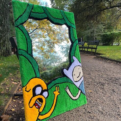 Adventure Time Rug Mirror - Etsy Saudi Arabia Adventure Time Rug, Mirror Tufting, Rug Mirror, Nurseries, Saudi Arabia, Adventure Time, Baby Room, Poland, Rug