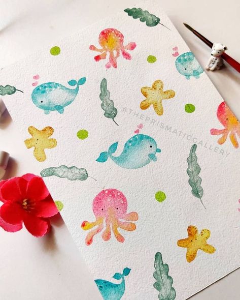 Planer Ideas, Paint Inspo, Watercolor Fish, Winter Craft, Watercolor Projects, Mood Boost, Bullet Journal Inspo, Art Drawings For Kids, Watercolor Sketch