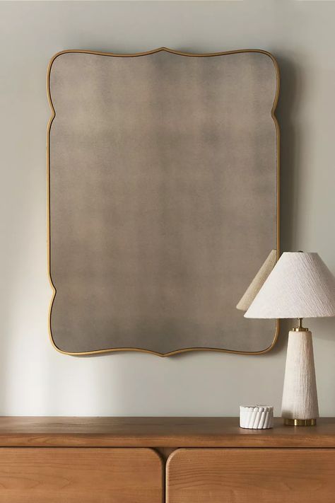 Imelda Mirror | Anthropologie Peacock Mirror, Anthropologie Mirror, Tabletop Vanity Mirror, Octagon Mirror, Gold Mirrors, Scalloped Mirror, Long Mirror, Leather Mirror, Mantel Mirrors