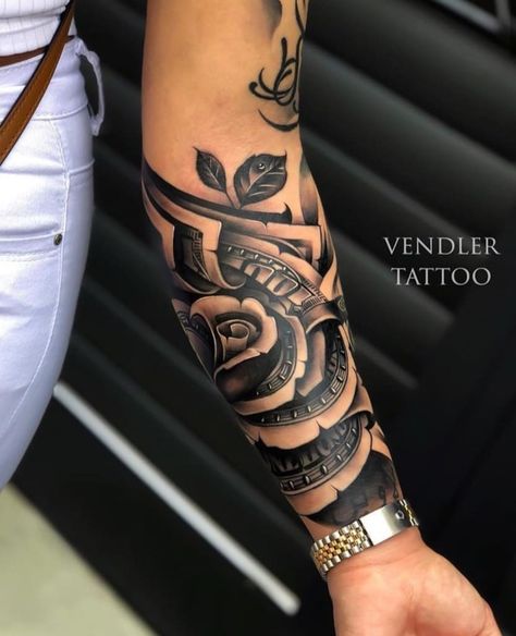 Gangsta Tattoos, Small Forearm Tattoos, Money Tattoo, Forarm Tattoos, Tattoos For Women Half Sleeve, Cool Forearm Tattoos, Forearm Sleeve Tattoos, Forearm Sleeve, Forearm Tattoo Women