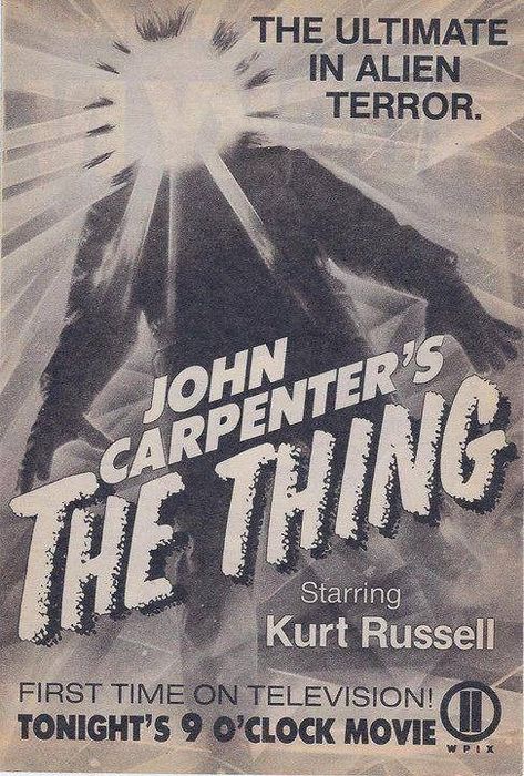 John Carpenter's The Thing, The Thing 1982, All Horror Movies, I Love Cinema, Horror Posters, John Carpenter, Sci Fi Horror, Horror Movie Posters, Tv Ads