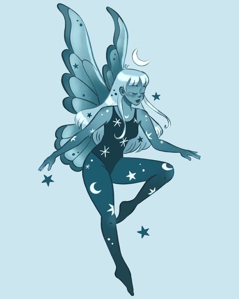 🌙🧚‍♀️☀️Should I create art prints of the sun and moon fairies? ⬇️ Winter Fairy Drawing, Moon Goddess Drawing, Fairy Girl Art, Fairy Reference, Fairies Drawing, Faerie Forest, Sun Fairy, Fairy Woman, Faerie Art