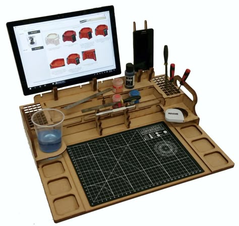 Warhammer Hobby Desk, Hobby Workstation, Rangement Art, Hobby Desk, Hold Mobile, Hidden Drawer, City Vehicles, Hobby Tools, 3d Printer Files