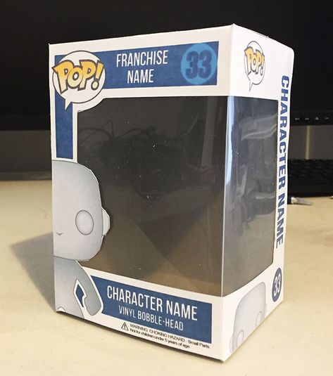 How To Make and Assemble Your Own Custom A4 Pop Box | Pop Vinyl FAQ Funko Pop Box Template Free, Funko Pop Template, Funko Pop Birthday Party Ideas, Custom Funko Pop Diy, Funko Pop Box Template, Toy Box Design, Pop Birthday Party, Diy Funko Pop, Papercraft Box