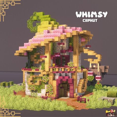 MassiveSpeck | mcbuilder 🌆 on Instagram: "Whimsy Caphut ========================= 𝙁𝙤𝙧 𝙢𝙤𝙧𝙚 𝙖𝙬𝙚𝙨𝙤𝙢𝙚 𝙗𝙪𝙞𝙡𝙙𝙨: 🤝🏼 ∝ Follow me @massivespeck 📨 ∝ Send it to someone 💾 ∝ Save and check for later use! ✉️ ∝ Join my discord! ========================== 𝙈𝙞𝙣𝙚𝙘𝙧𝙖𝙛𝙩 𝙄𝙣𝙛𝙤𝙧𝙢𝙖𝙩𝙞𝙤𝙣: 🖥️ ∝ Version: Java Minecraft 1.19.3 🖼️ ∝ Resource Pack: Vanilla Tweaks, Elytra+, Pumpkins+ 🌆 ∝ Shaders: Complementary Reimagined / Rethinking Voxels ========================== 📌TAGS: #mi Minecraft Cute Builds House, Oasis Minecraft House, Middle Of Town Minecraft, Minecraft House Greenhouse, Adorable Minecraft House, How To Build A Fairy House In Minecraft, Domed Roof Minecraft, Minecraft Angled House, Cute House To Build In Minecraft