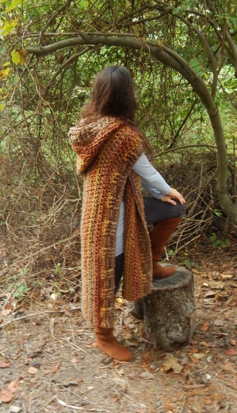 Crochet Hooded Ruana Pattern Free, Hooded Ruana Crochet Pattern, Crochet Ruana Pattern Free Lion Brand, Crochet Ruana Wrap Pattern Free, Crochet Ruana Pattern Free, Crochet Ruana Pattern, Clothing Repurpose, Morale Fiber, Crochet Ruana