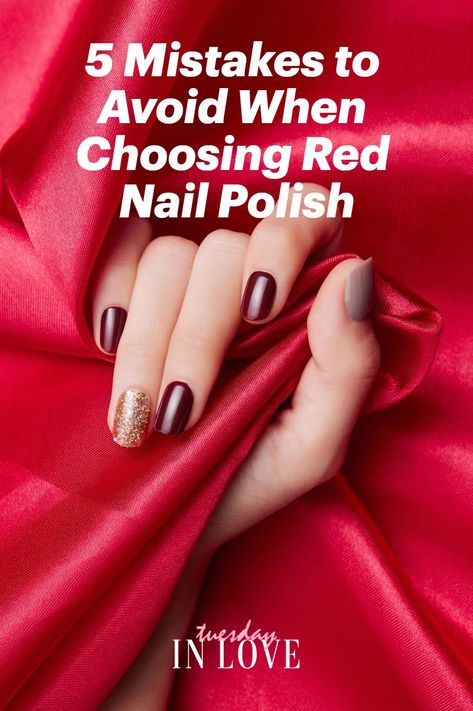 Best Nail Color For Red Hands, Classic Red Nails Short, Best Red Nail Polish For Medium Skin, Red Nails On Pale Skin, Best Red Nail Polish For Fair Skin, Perfect Red Nails, Shades Of Red Nails, Crimson Red Nails, Nail Polish Pairings