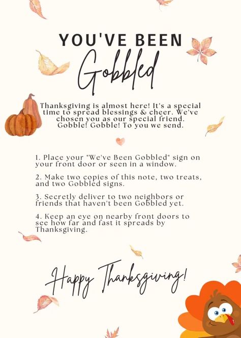 You’ve Been Turkey, You’ve Been Gobbled Printable, You've Been Gobbled Free Printable, You’ve Been Gobbled Ideas, You’ve Been Gobbled, You've Been Gobbled, Thanksgiving Bingo, You've Been Booed, Teacher Treats