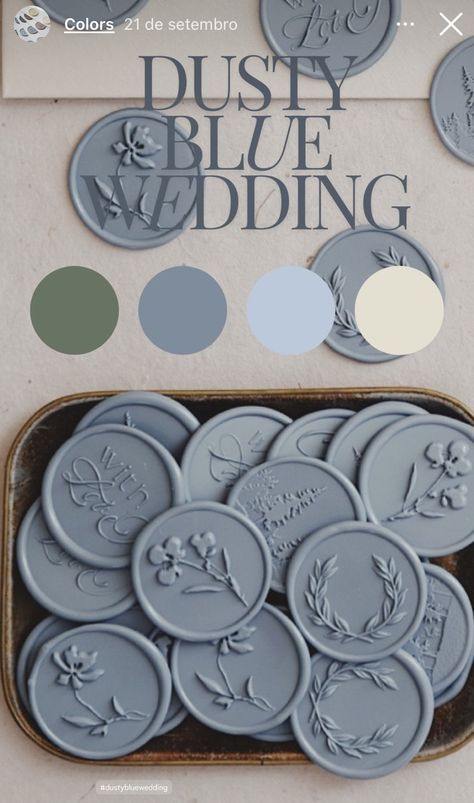 Sealing Wax Sticks, Dusty Blue Wedding, Wax Beads, Dusty Blue Weddings, Sealing Wax, Wedding Color, Wedding Color Schemes, Wax Seals, Blue Wedding