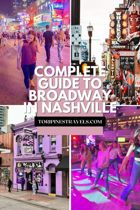 Everything you need to know about Broadway in Nashville, TN. The Honky Tonks, restaurants, and more, from a local! What To See In Nashville Tn, Nashville Tennessee Nightlife, Nashville Tennessee Broadway, Opry Mills Mall Nashville Tn, Nashville Tn Things To Do, Must Do In Nashville Tn, Shopping In Nashville Tn, Gulch Nashville Tn, Girls Trip To Nashville