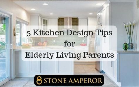 With age, even simple tasks can become difficult. Throw navigating through slippery floors, digging through deep drawers and poor lighting into the mix, the kitchen can instantly become a scary space.  If your elderly parents are living with you, or by themselves, it is probably best to remodel the kitchen. A well-organized household makes life easier for those who prefer to live independently. Plus, being able to take care of everyday tasks on their own e #RemodelingtheKitchen Scary Space, Celebrity Kitchens, Kitchen Design Tips, Simple Kitchen Remodel, Kitchen Set Up, Natural Stone Countertops, Slippery Floor, Kitchen Redesign, Countertop Surfaces