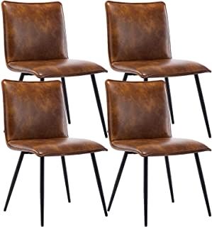 These glorious leather dining chairs come in 5 COLORS! They are easy to clean and go with literally everything Dining Chairs Set Of 4, Modern Farmhouse Dining, Chair Pictures, Leather Side Chair, Stylish Chairs, Dining Room Office, Leather Dining Chairs, Kitchen & Dining Chairs, Farmhouse Dining