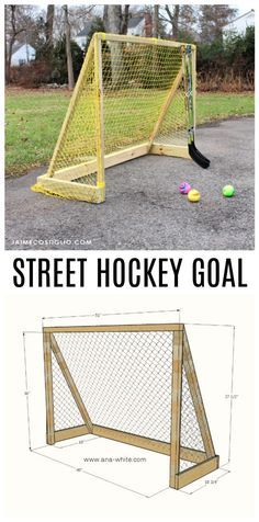 Soccer Rebounder, Hockey Nets, Hockey Goal, Hockey Goals, Goal Net, Wood Projects Plans, Street Hockey, Wood Projects For Kids, Woodworking Projects For Kids