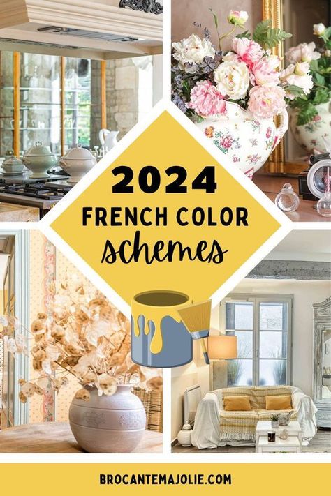 Explore the 2024 French Country color trends and elevate your home's French country decorating with our comprehensive guide, French Country Color Palette: 2024 Guide. Unveil the latest color trends that will define your living room, bedroom, and kitchen in 2024. Dive into the intricate details of the 2024 color palette, including the most enticing color schemes. Discover how Sherwin Williams and Benjamin Moore paint choices can breathe life into your spaces. Updated French Country Interiors, French Country Cottage Farmhouse, French Country Life, French Country Color Palette Kitchen, French Cottage Dining Room Ideas, French Country Living Room Wall Decor Ideas, French Country Blue Living Room, French Country Bathroom Decor Ideas, French Cottage Kitchen Ideas