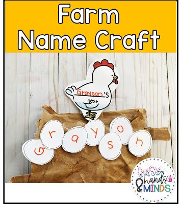 Farm Name Activities Preschool, Farm Science Preschool, Kindergarten Farm Crafts, Farm Animal Centers Preschool, Farm Theme Prek Activities, Farm Name Craft Preschool, Farm Animals Preschool Theme, Prek Farm Crafts, Farm Projects Preschool