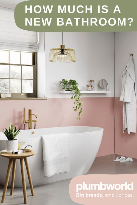 If you're thinking of renovating your bathroom or starting from scratch, you might be wondering how much it's likely to cost. Wonder no more as we take you through the rough costs of every aspect of your bathroom renovation, from installation to the fittings themselves. Half Panelled Walls, Half Wall Paneling, Cheap Appliances, Half Painted Walls, Panelled Walls, Bathroom Appliances, Answer This Question, Old Bathroom, Bathroom Installation