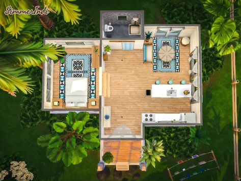 Sul Sul Simmers! I built this Sulani Starter Home with only $18k for 1-2 Sims. 🌴 Gallery ID: simmerindi Sims 4 Island Living House Layout, Sulani Homes Sims 4 Floor Plan, Sulani Family House Sims 4, Sims 4 Sulani Map Replacement, Sulani Sims 4 Build, Sims 4 Island Living House, Sims 4 Sulani Rental, Starter Home, Island Living