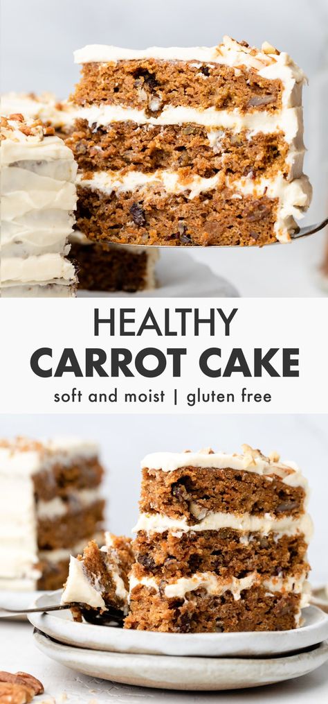 Healthy Carrot Cake - Coconuts & Kettlebells Gluten Free Carrot Cake Recipe, Paleo Carrot Cake, Healthy Carrot Cake, Gluten Free Carrot Cake, Carrot Cake Oatmeal, Healthy Carrot Cakes, Baking With Almond Flour, Paleo Baking, Carrot Cake Recipe