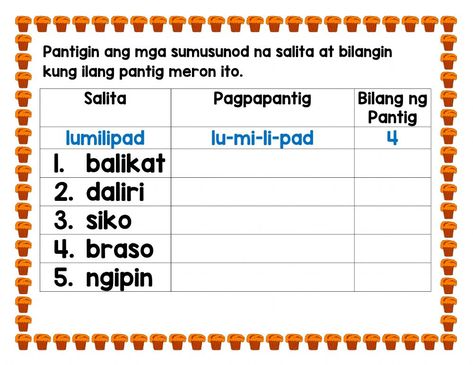 Pantig Worksheets Grade 1, Worksheets For Grade 3, 1st Grade Worksheets, School Subjects, Grade 3, Online Workouts, Google Classroom, Grade 1, 2nd Grade