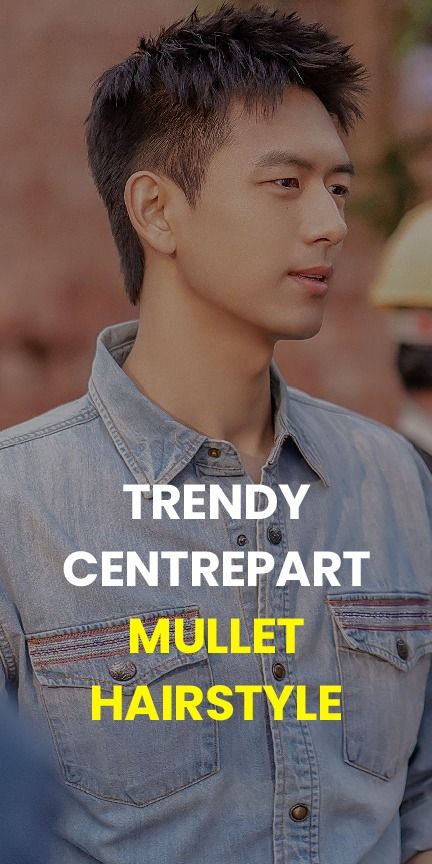 Trendy Centre Part Mullet Hairstyle Men's Mullet, Mens Mullet, Mullet Haircuts, Current Hair Trends, Hairstyles 2024, Low Maintenance Haircut, Mullet Haircut, Edgy Haircuts, Beard Hairstyle