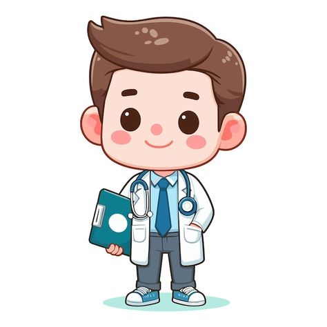 Chibi Doctor, Doctor Cartoon Character, Job Cartoon, Doctor Illustration, Doctor Clipart, Doctor Cartoon, Aesthetic Highlight Covers Instagram Pink, Wallpaper Iphone Ios7, Doctor Drawing