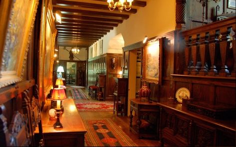 Breakfast Room at end of Hallway | Glenridge Hall (1929) | 6615 Glenridge Dr. Sandy Springs, GA 30328 | 10 BA, 12 BA, 16,081 SqFt | Original estate was 400 acres; reduced to 80 acres by 2015 when it was. sold $17.5m & demolished😪 Glenridge Hall, Salvatore Boarding House, End Of Hallway, Victorian Architecture Interior, Practical Magic House, Victorian House Interiors, Boarding House, Wine House, Victorian Architecture