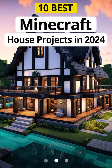 10 Best Minecraft House Projects in 2024 [Minecraft House Designs in 2024] Check out the top Minecraft house builds in 2024! Create your dream home with these innovative and stylish ideas. #Minecraft #MinecraftHouses #Builds2024 Minecraft Barndominium, Minecraft Concrete Builds, Minecraft Cool Builds, Minecraft House Builds, Amazing Minecraft Houses, House On Minecraft, Minecraft Modern House Designs, Minecraft House Ideas, Minecraft Modern