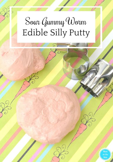 Recipe for Sour Gummy Worm Edible Silly Putty. This DIY silly putty is as much to eat as it is to play with! Silly Putty Recipe, Diy Silly Putty, Putty Recipe, Slime Recipe Kids, Foods For Kids, Sour Gummy Worms, Gummy Worm, Easter Things, Kids Printable Coloring Pages