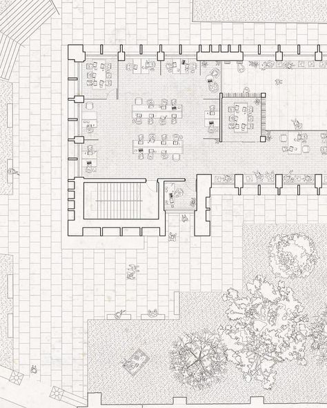 Library Design Architecture Plan Layout, Section Drawing Architecture, Architecture Design Presentation, Architecture Portfolio Layout, Plan Layout, Architectural Floor Plans, Architecture Design Drawing, Architecture Collage, Architecture Graphics