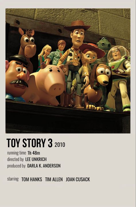 Toy Story 3 Movie, Movie Poster Project, Polaroid Movie Poster, Movie Character Posters, Movie Poster Room, Animated Movie Posters, Disney Movie Posters, New Disney Movies, Animated Movies For Kids