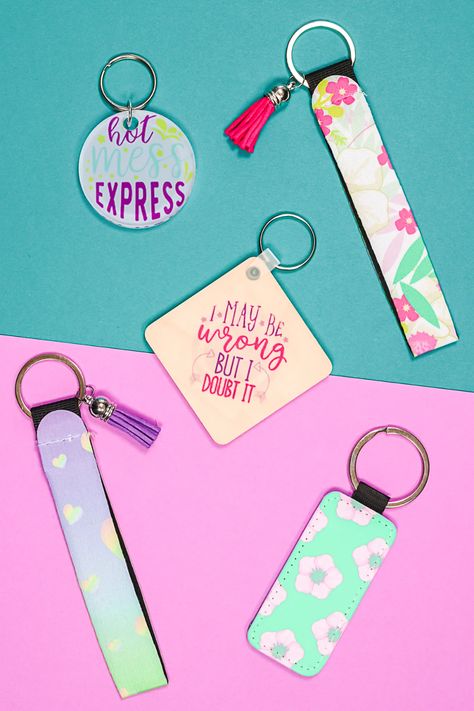 How To Make Lanyards, Sublimation Keychains, Car Hanging Accessories, Keychain Svg, Sublimation Ideas Projects Inspiration, Country Chic Cottage, Key Fobs Wristlet, Keychain Fob, Car Hanging