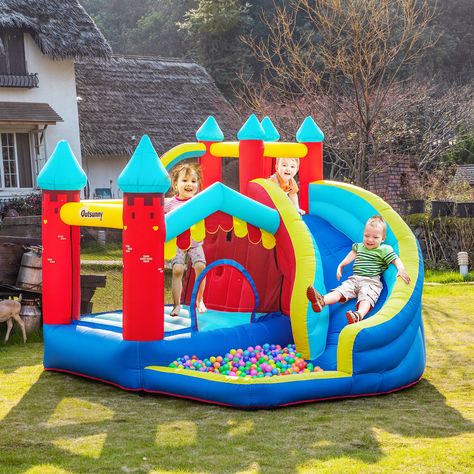 Water Bounce House, Bounce Castle, Water Slide Bounce House, Inflatable Castle, Bounce House With Slide, House Slide, Inflatable Water Park, Water Cannon, Inflatable Bounce House