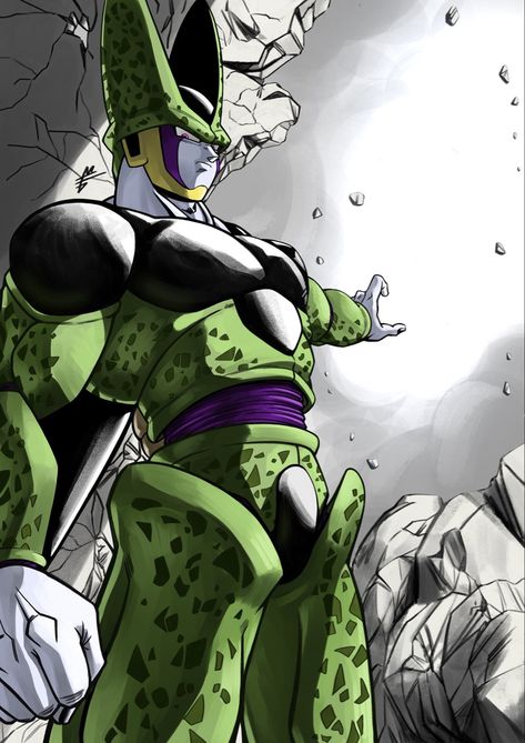 Cell Perfecto, Cell Dbz, Perfect Cell, Dragon Ball Tattoo, Z Wallpaper, Dragon Ball Super Artwork, Dbz Art, Dragon Ball Image, Country Humor