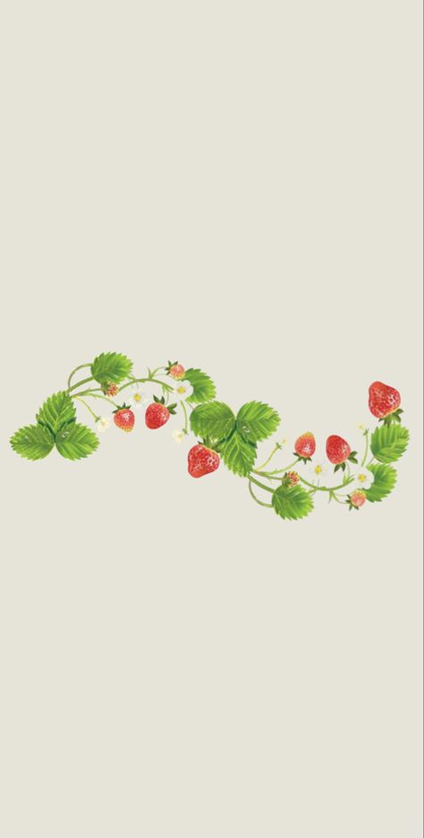 Strawberry Vine, Strawberry Background, Pretty Phone Wallpaper, Iphone Wallpaper Themes, Phone Wallpaper Patterns, Flower Phone Wallpaper, Cute Patterns Wallpaper, Iphone Background Wallpaper, Art Collage Wall