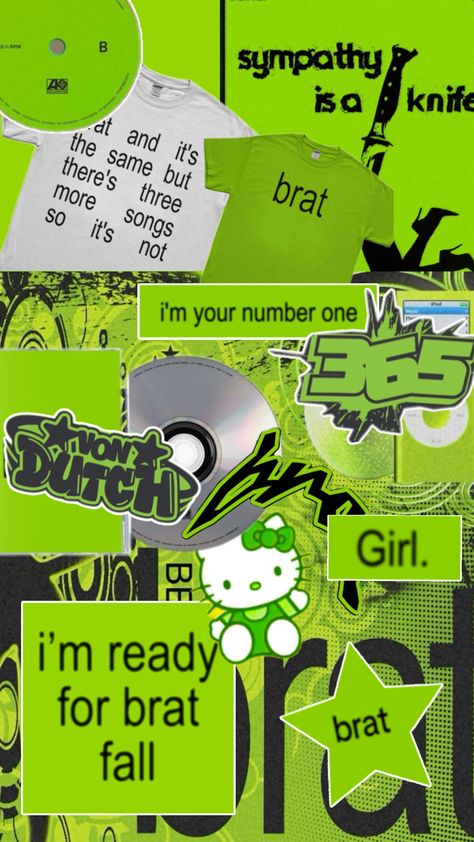 Brat fall!!! #brat #bratfall #bratsummer #charlixcx #sweat #sweattour #bratgreen #green #green background #limegreen #brataesthetic #aesthetic Dutch Girl, Im Ready, Charli Xcx, Fall Aesthetic, Green Background, Number One, Lime Green, Songs, Green