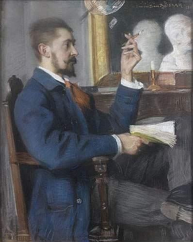 Richard Bergh - Portrait of d'Alphonse Isaac Oil Portrait, Art Japonais, A4 Poster, Vintage Artwork, Impressionism, Classic Art, Art Works, Art For Sale, Large Art