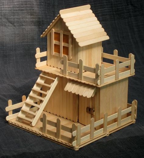 popsicle-house Popsicle House, Popsicle Stick Crafts For Adults, Popsicle Stick Art, Popsicle Stick Crafts House, Ice Cream Stick Craft, Popsicle Art, Popsicle Stick Houses, Diy Popsicle Stick Crafts, Arts And Crafts For Adults