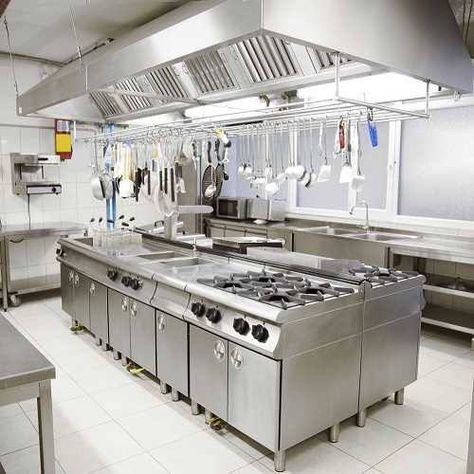 Commercial Kitchen Design Layout, Commercial Kitchen Layout, Restaurant Kitchen Design, Steel Restaurant, Commercial Kitchen Design, Industrial Kitchen Design, Commercial Kitchen Equipment, Dream Kitchens Design, Kitchen Designs Layout