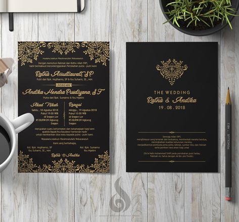 Semarang wedding Invitation Indonesian Wedding Invitation, Malay Wedding Invitation Card, Undangan Pernikahan Aesthetic, Songket Wedding, Wedding Card Invitation, Indonesian Wedding, Malay Wedding, Wedding Invitation Inspiration, Wedding Invitation Card Design